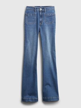 Gap Flare Patch-Pocket Jeans